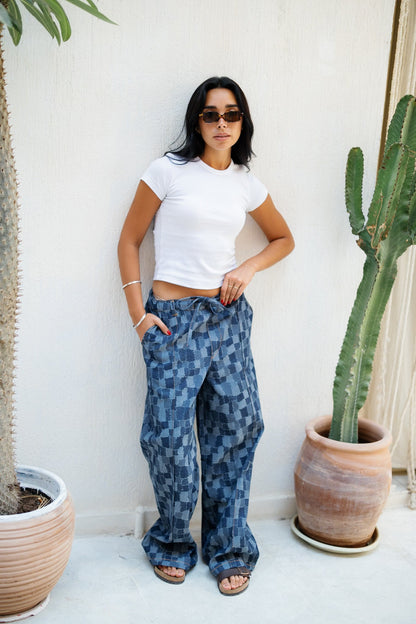 Patched Denim Joggers - Limited Edition