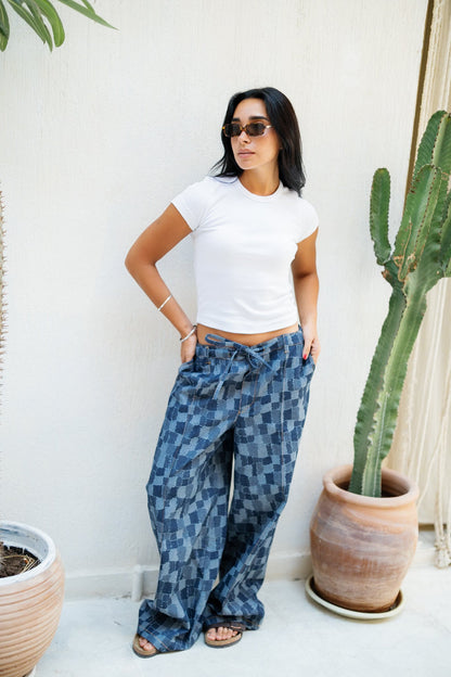 Patched Denim Joggers - Limited Edition