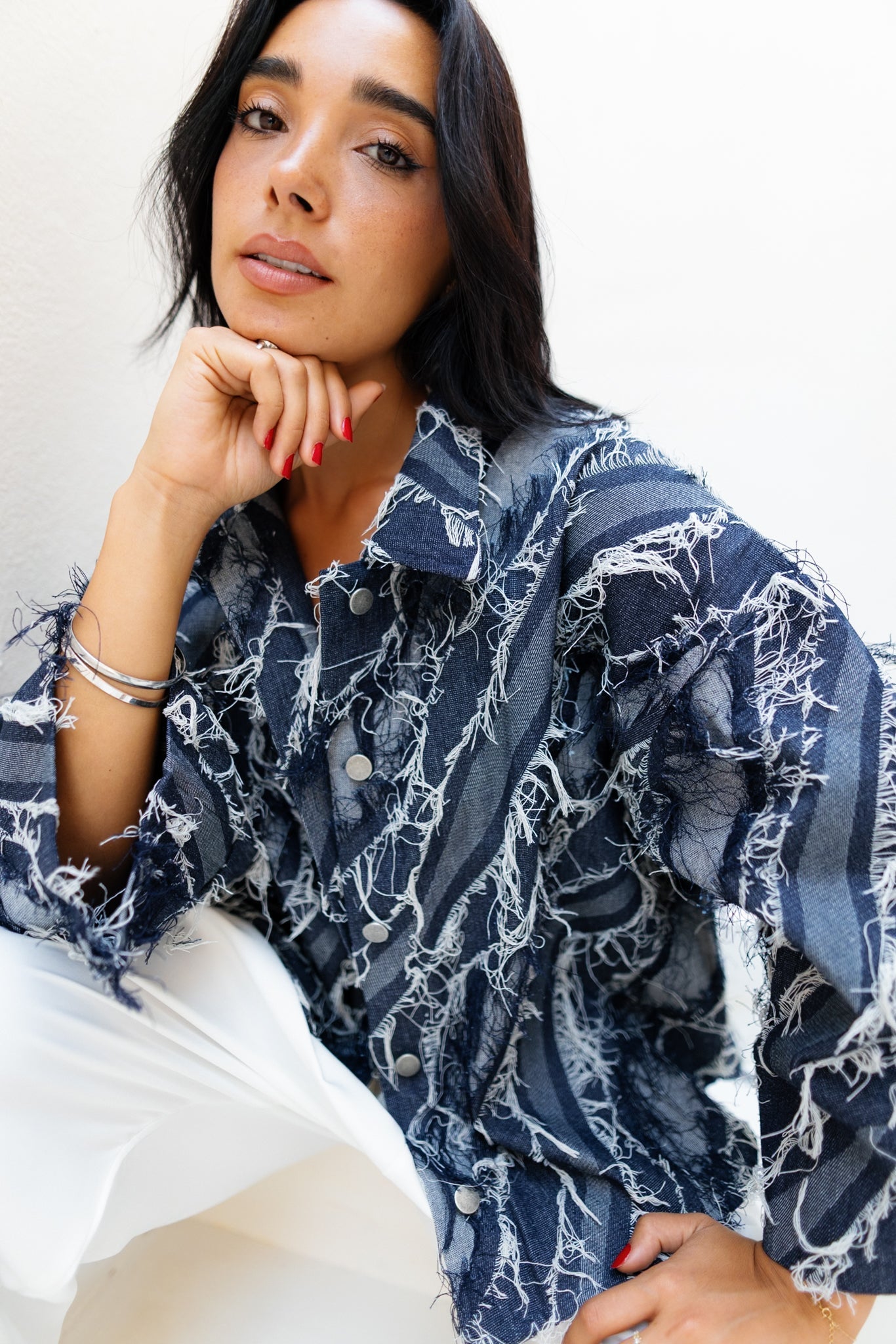 Raw Fringes Denim Shirt - Limited Edition
