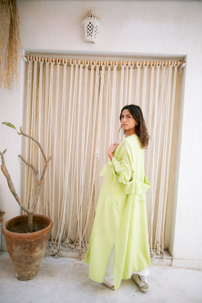 The Aura Kaftan- Lime