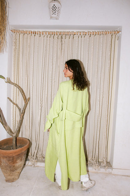 The Aura Kaftan- Lime