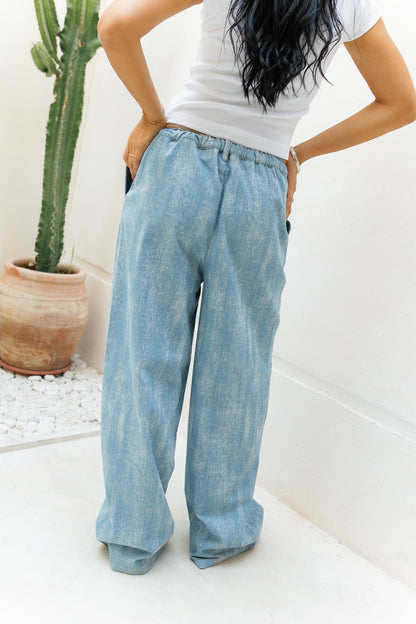 Light Faded Denim Joggers