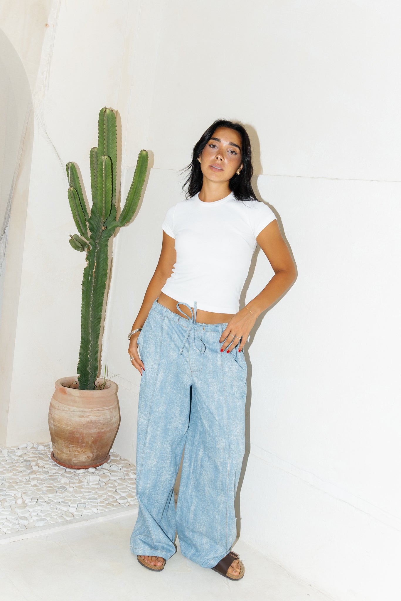 Light Faded Denim Joggers