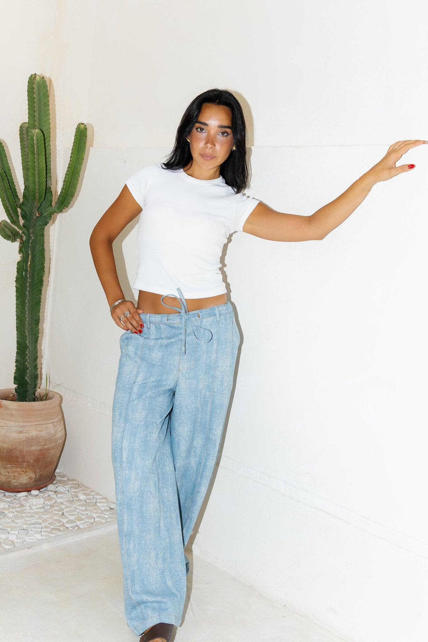 Light Faded Denim Joggers