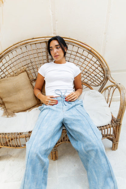 Light Faded Denim Joggers