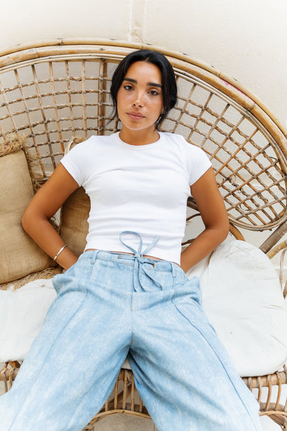 Light Faded Denim Joggers