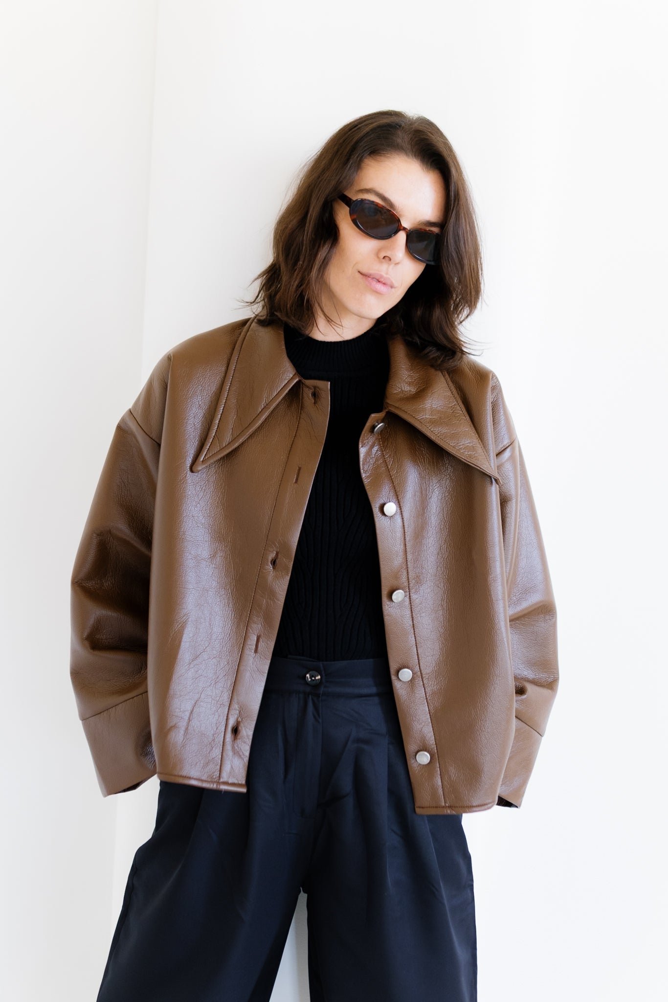 Urban Leather Jacket - Brown