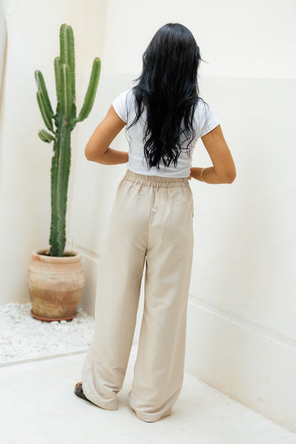 Darted Pants - Beige
