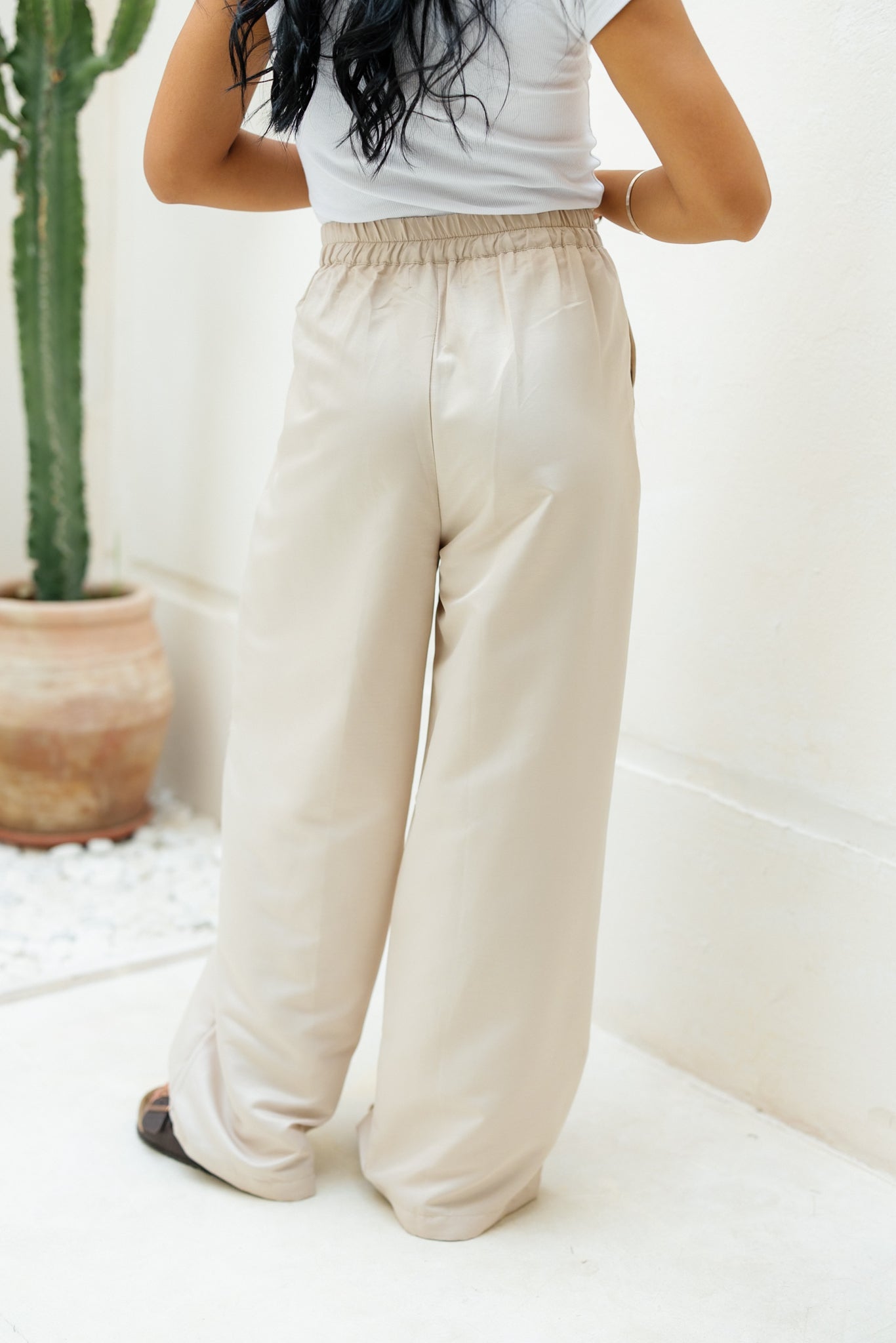 Darted Pants - Beige