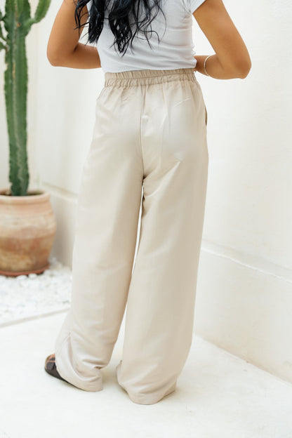 Darted Pants - Beige
