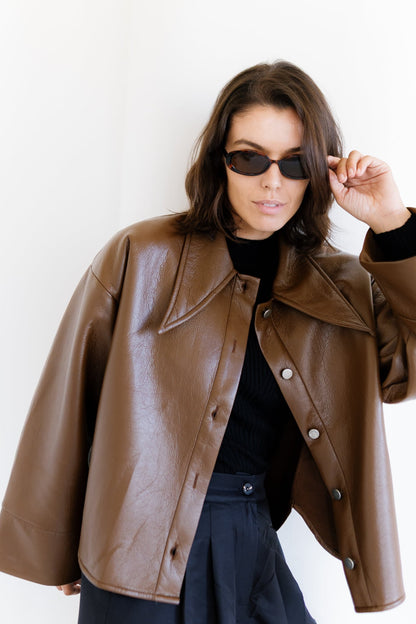 Urban Leather Jacket - Brown