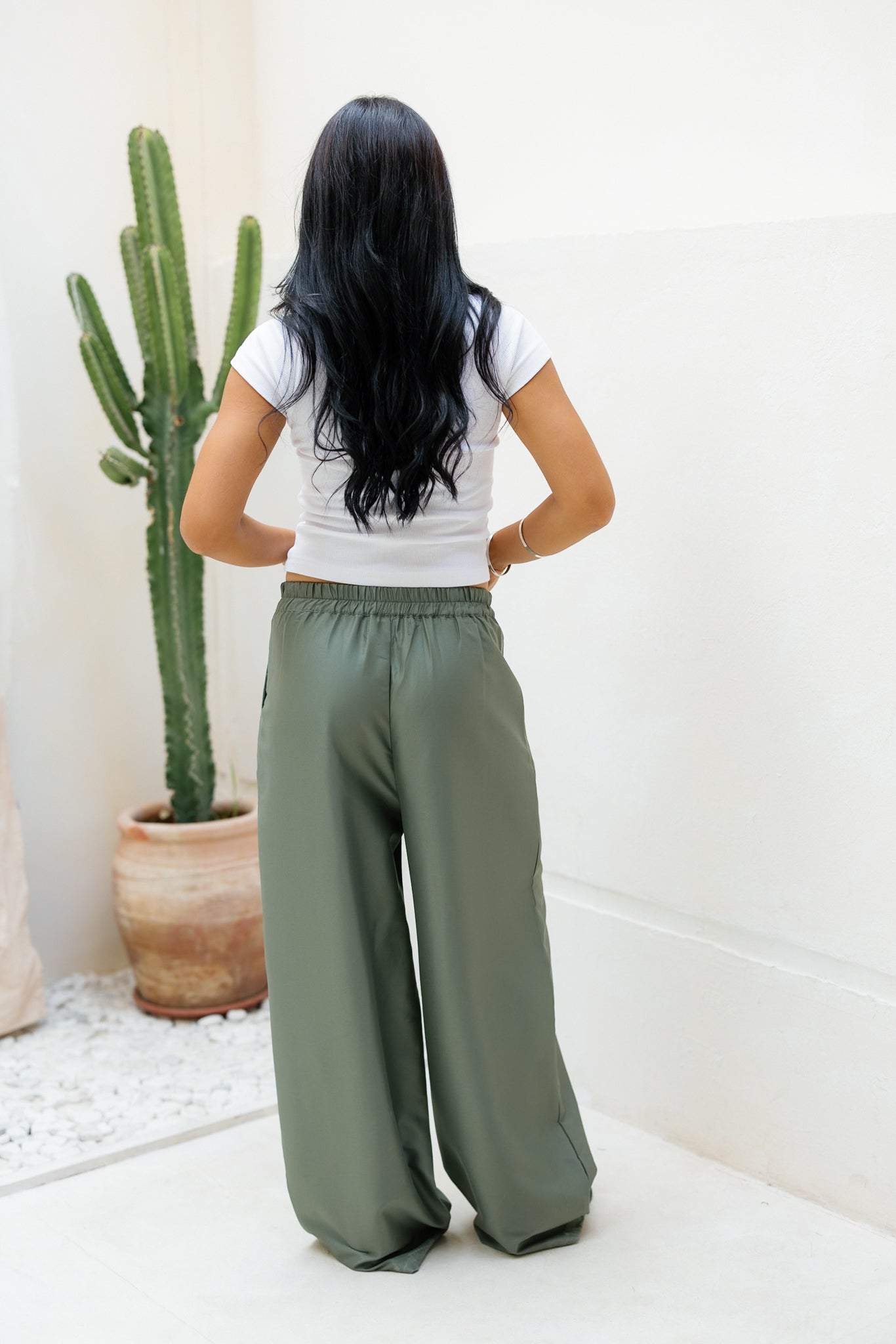 Darted Pants - Olive