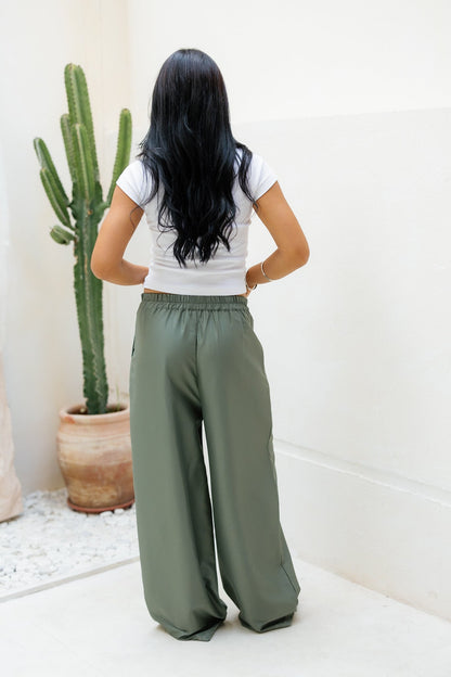 Darted Pants - Olive