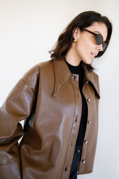 Urban Leather Jacket - Brown