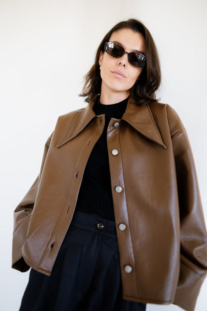 Urban Leather Jacket - Brown