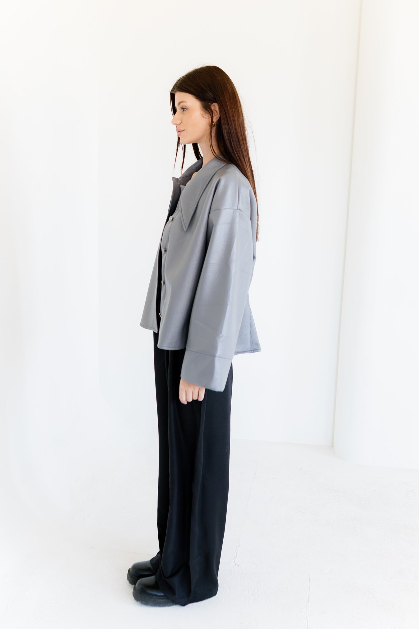 Urban Leather Jacket - Grey