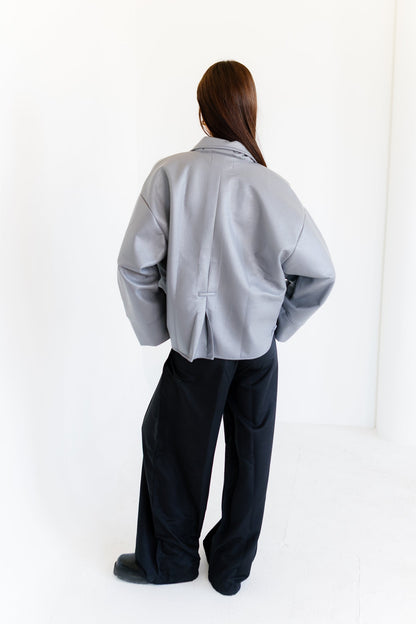 Urban Leather Jacket - Grey