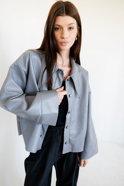 Urban Leather Jacket - Grey