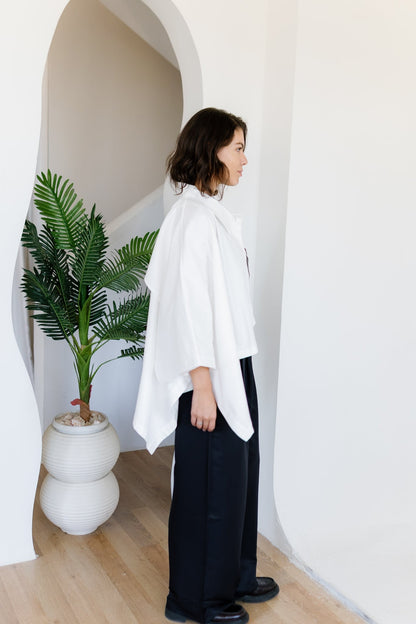 Cape Cropped Trench - Offwhite