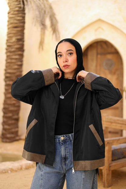 Waterproof and leather jacket