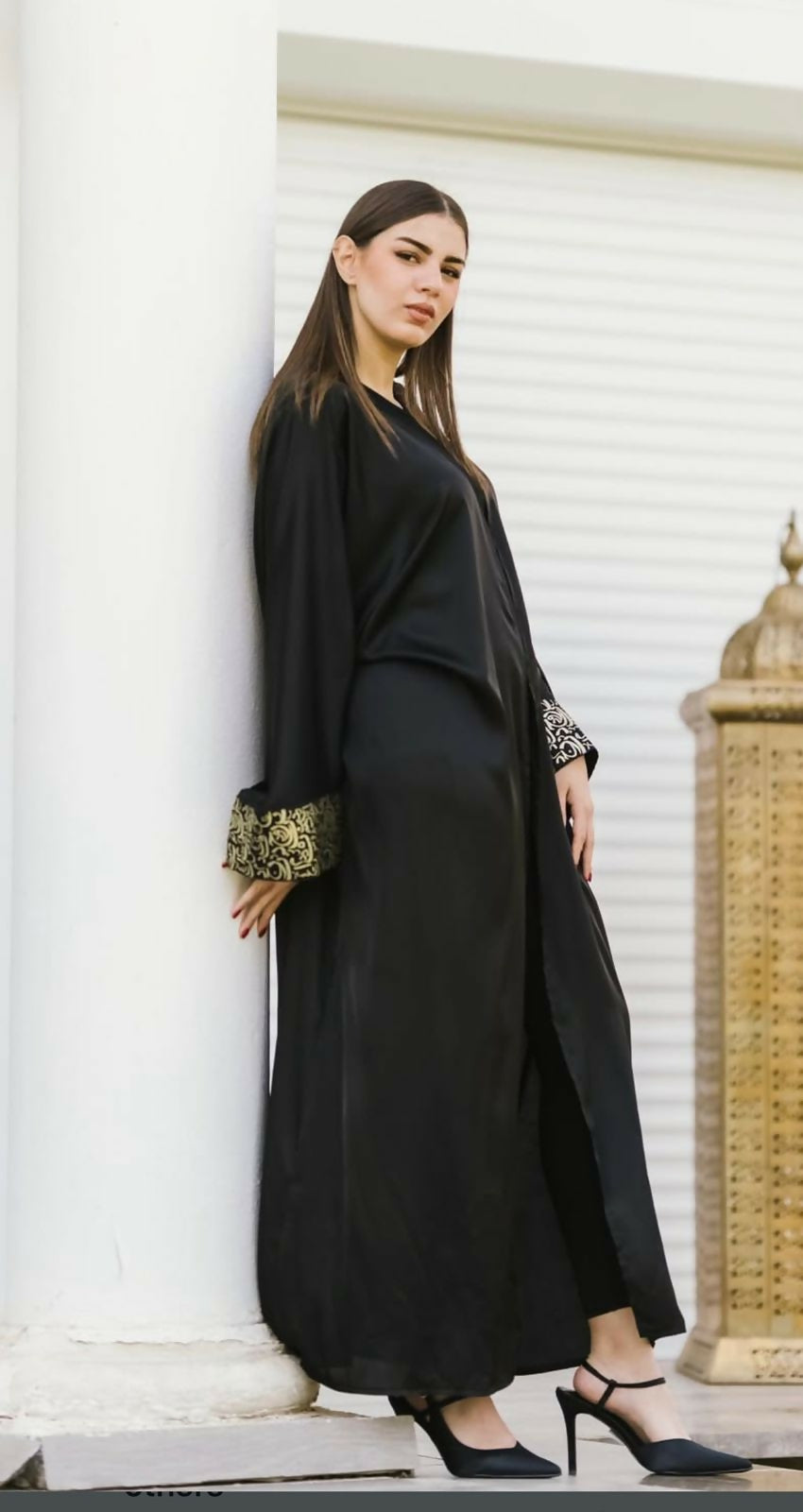 Black Satin Kaftan