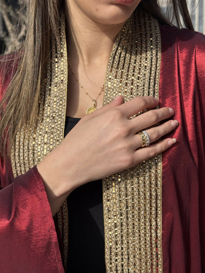 Burgundy Chantonge Kaftan