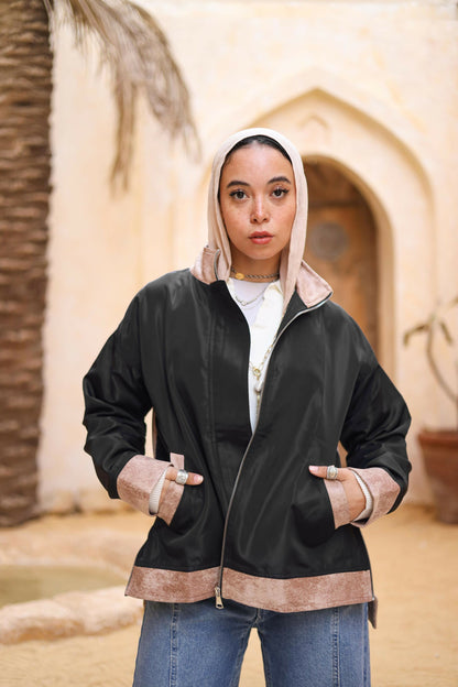 Waterproof and leather jacket