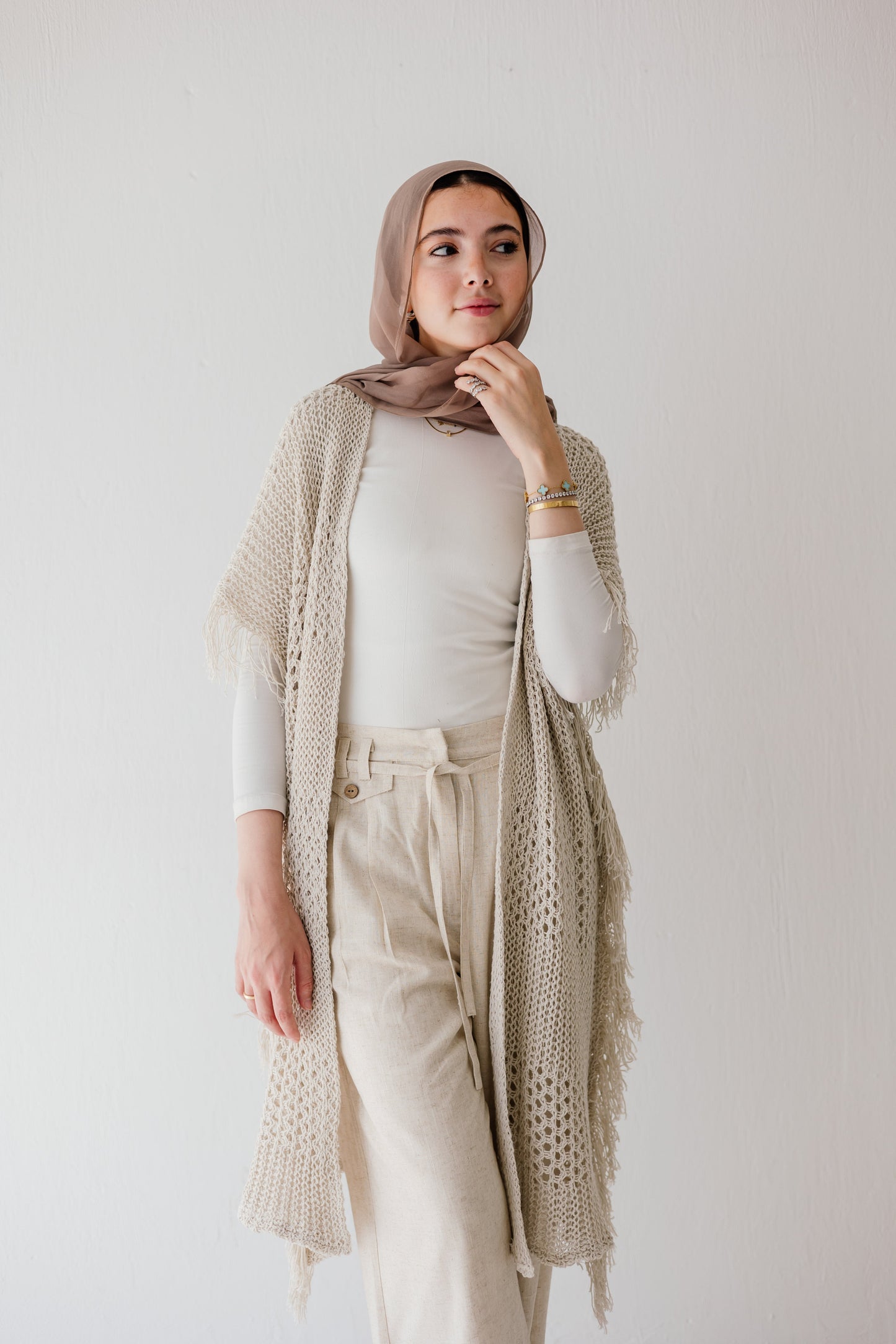 Linen Dew Pants in Beige