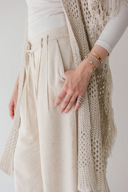 Linen Dew Pants in Beige