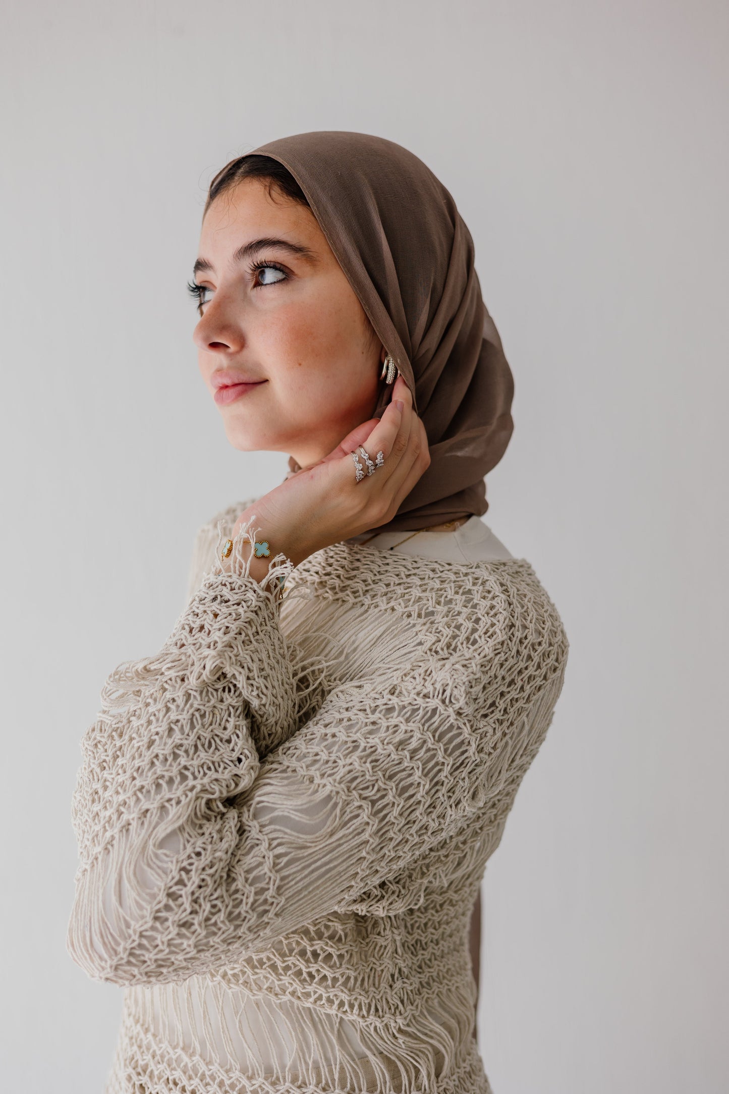 Sahara Fringed Top in Oat