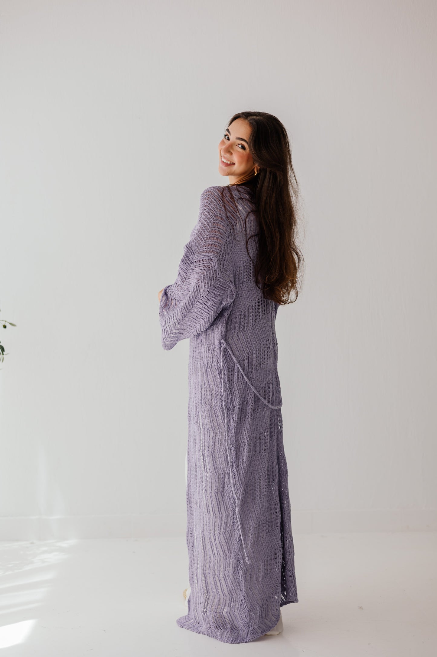 KnotWave Cardigan in Lavender