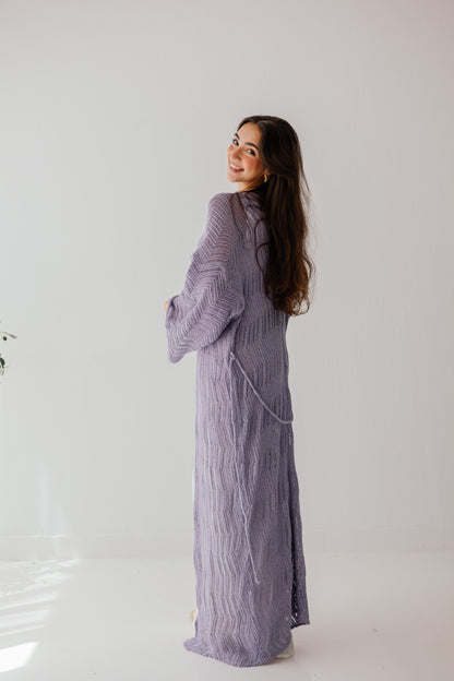 KnotWave Cardigan in Lavender