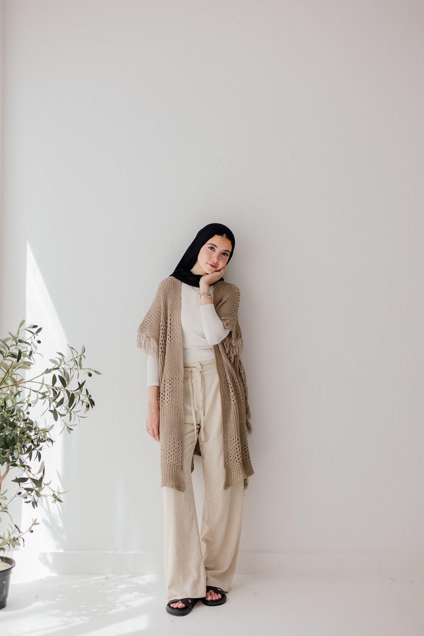 Linen Dew Pants in Beige