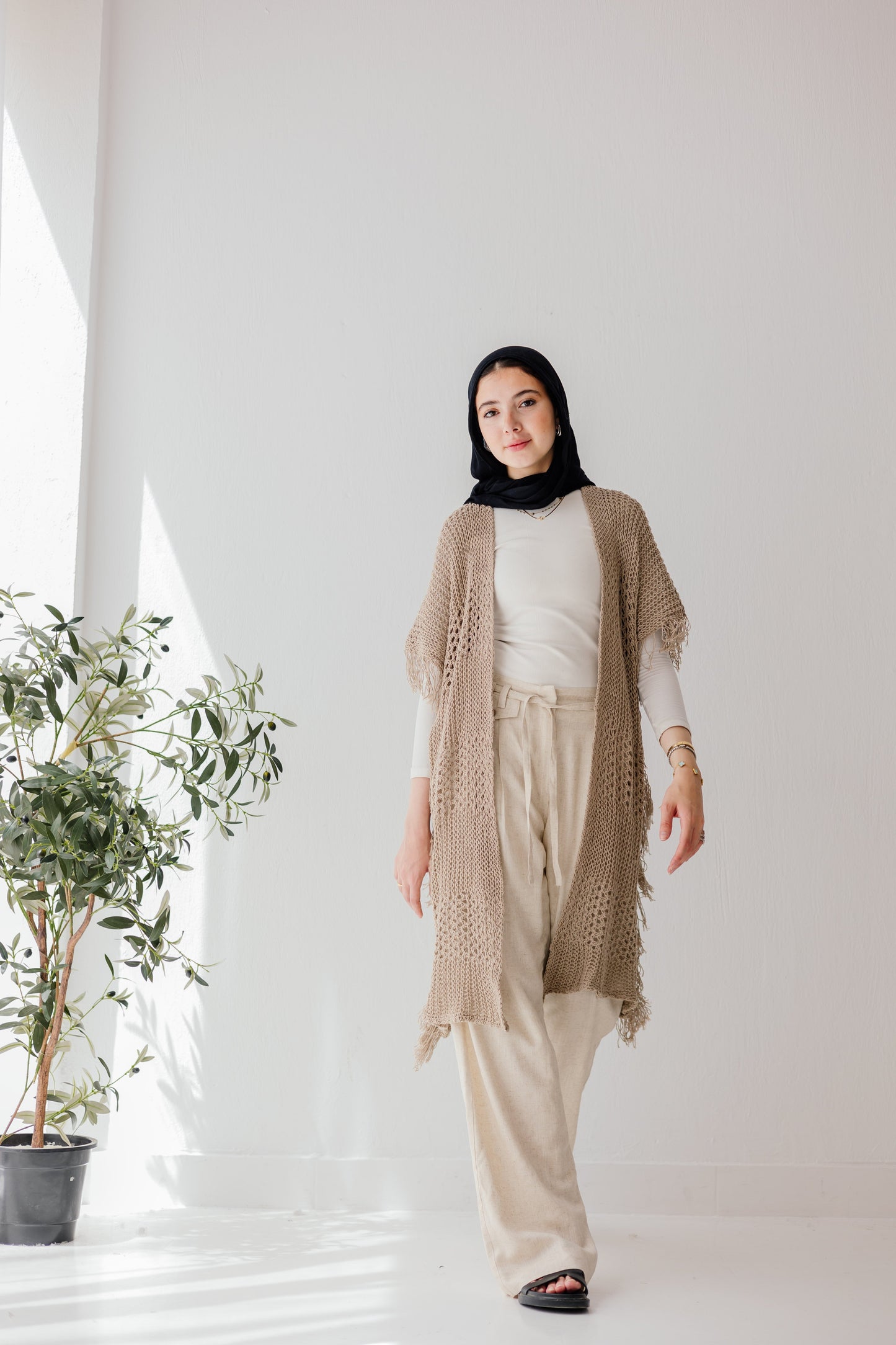 Linen Dew Pants in Beige