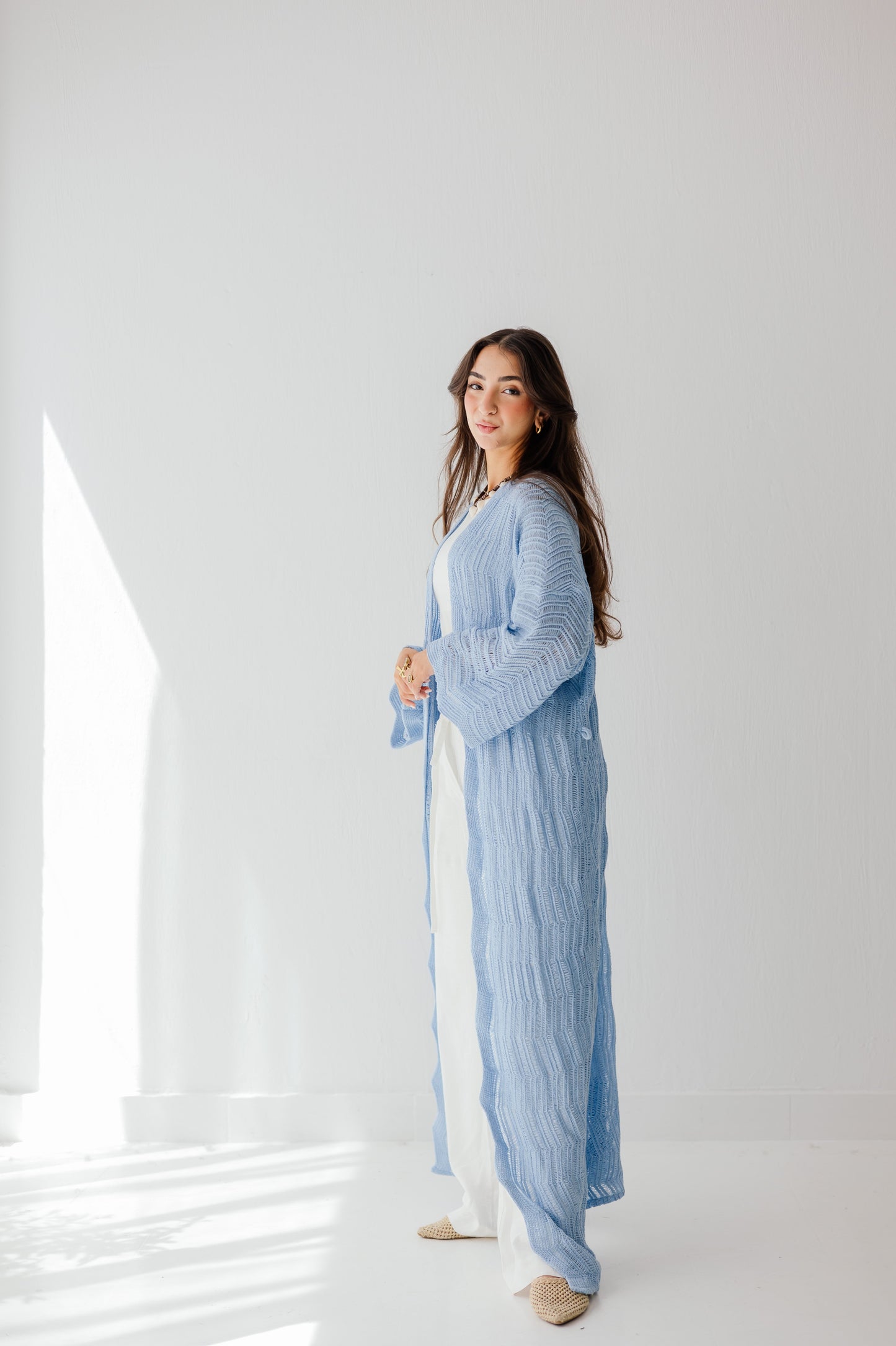 KnotWave Cardigan in Baby blue