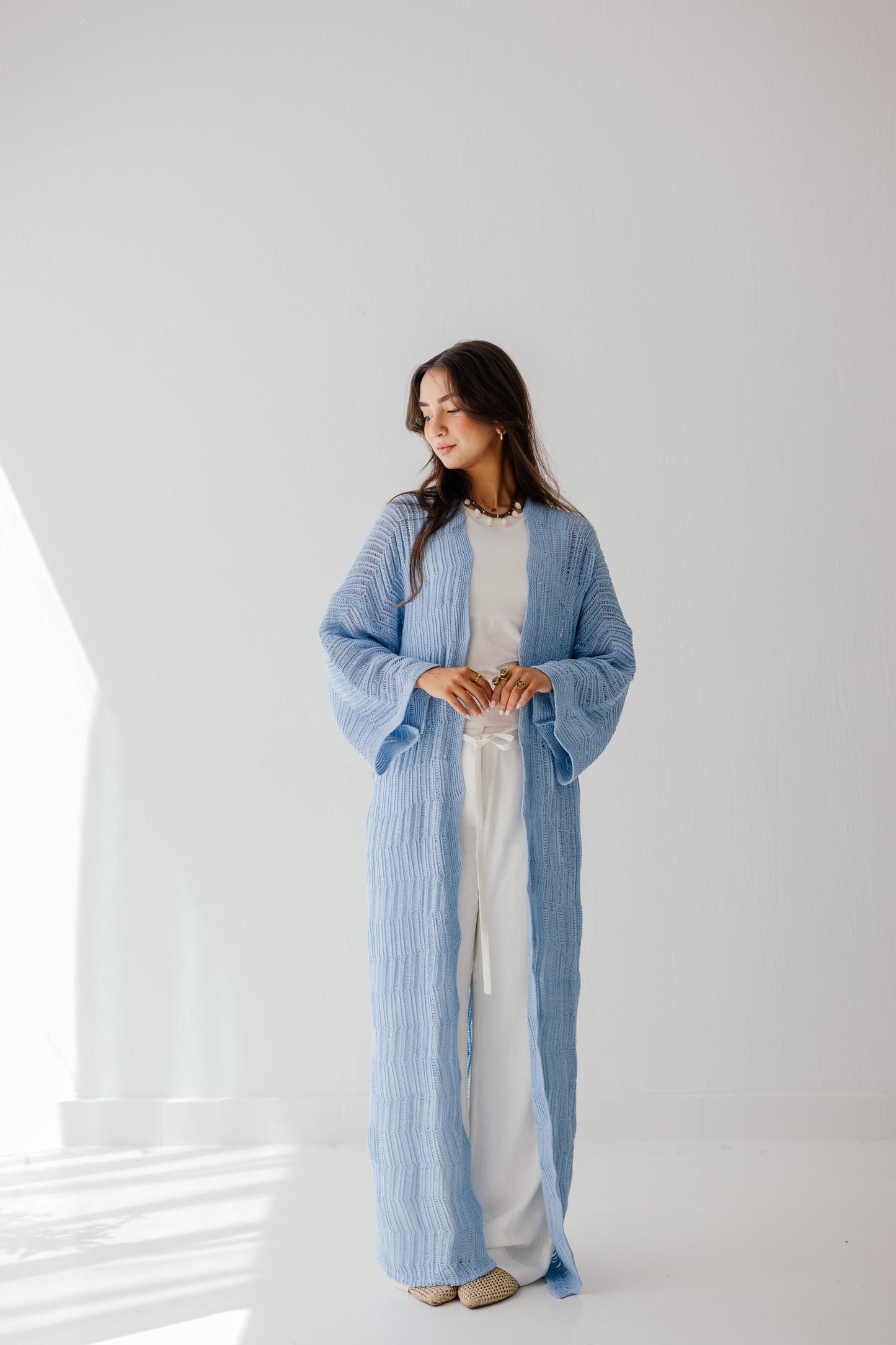 KnotWave Cardigan in Baby blue