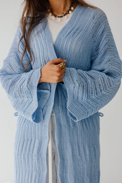 KnotWave Cardigan in Baby blue