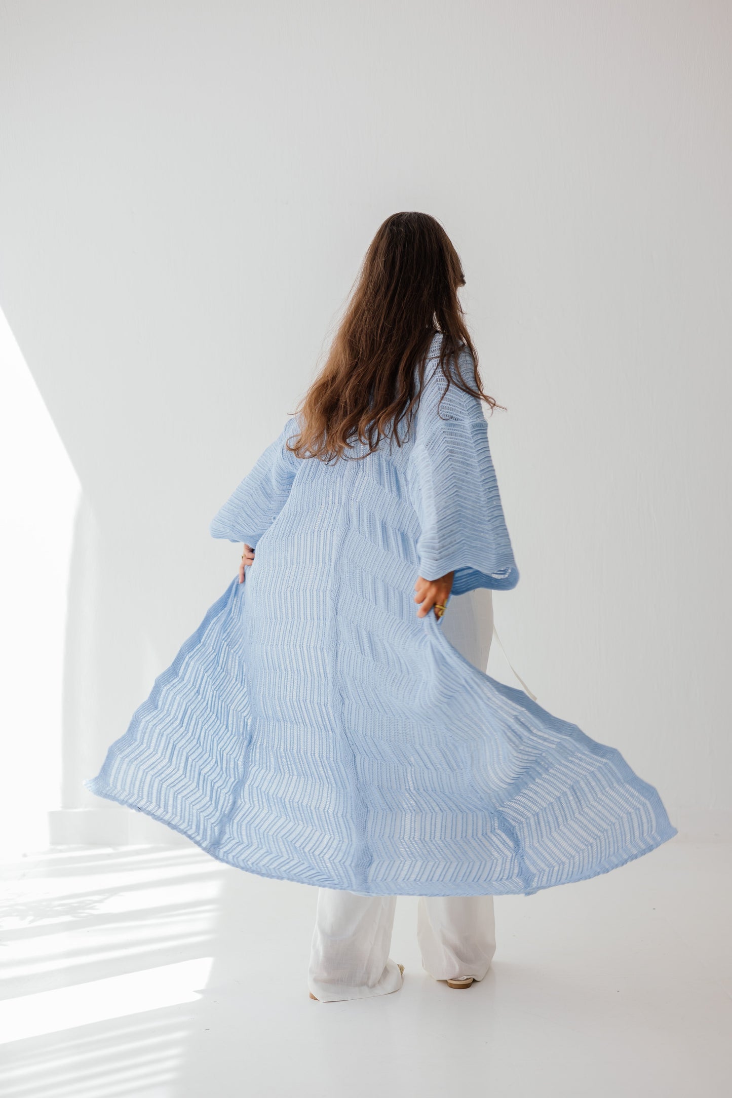 KnotWave Cardigan in Baby blue