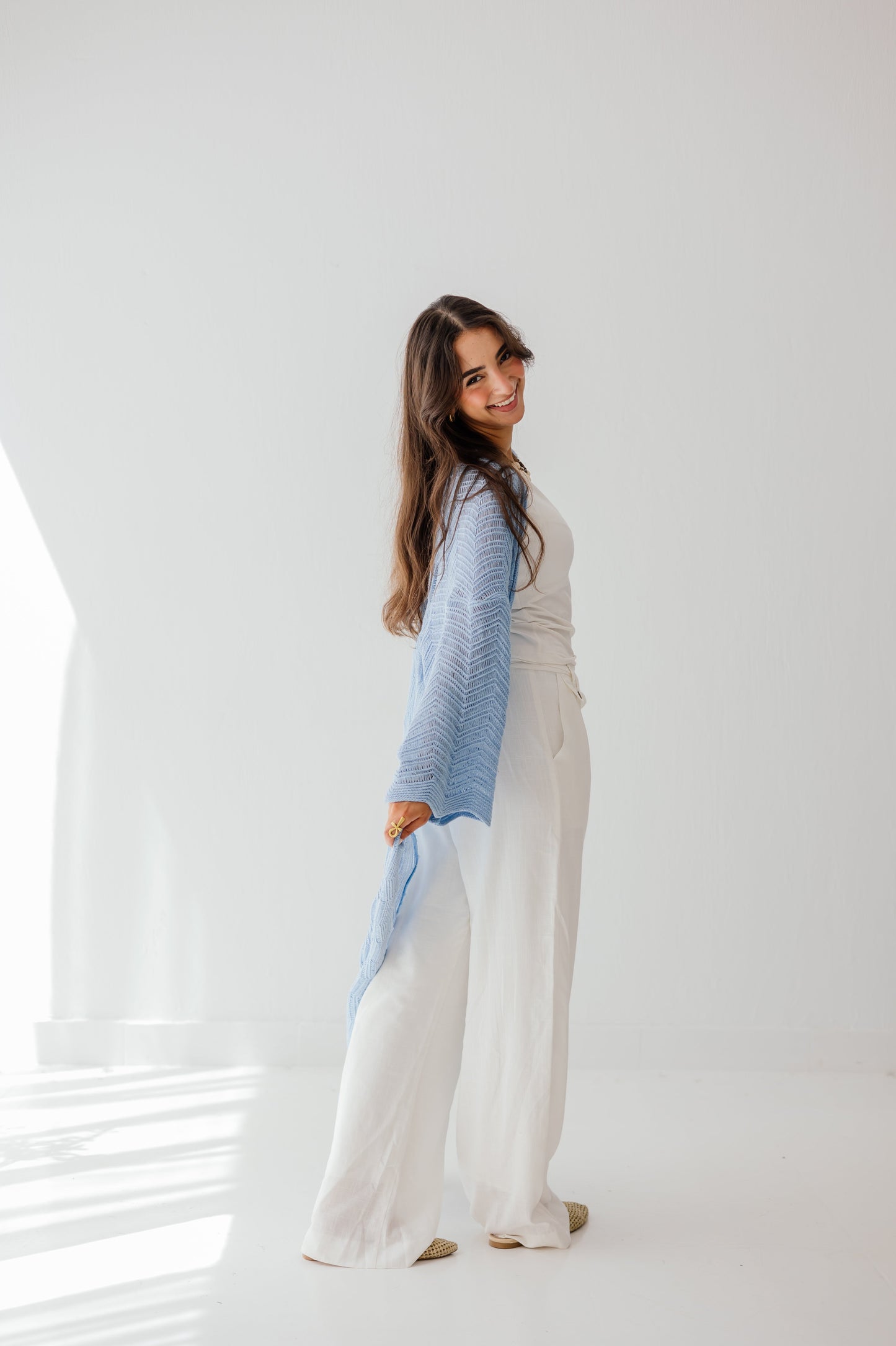 KnotWave Cardigan in Baby blue