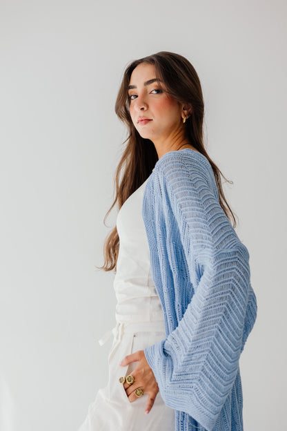 KnotWave Cardigan in Baby blue