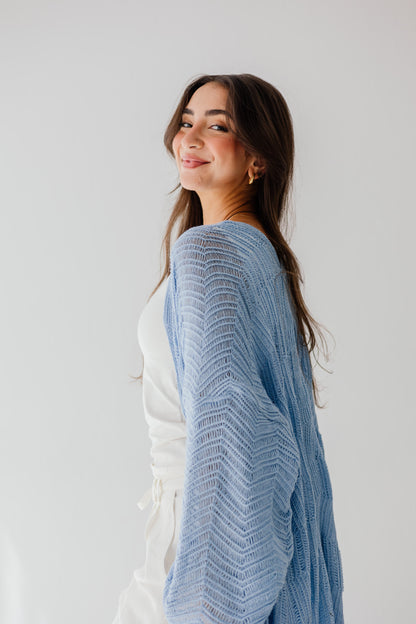 KnotWave Cardigan in Baby blue