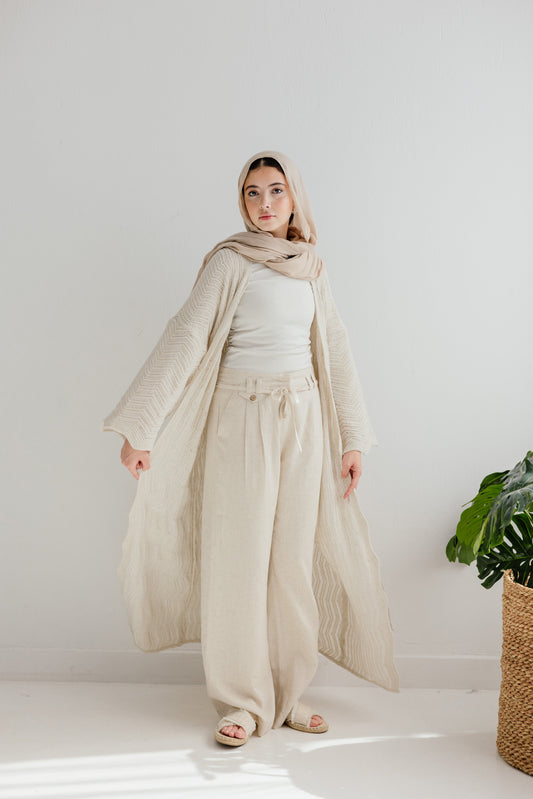 Linen Dew Pants in Beige