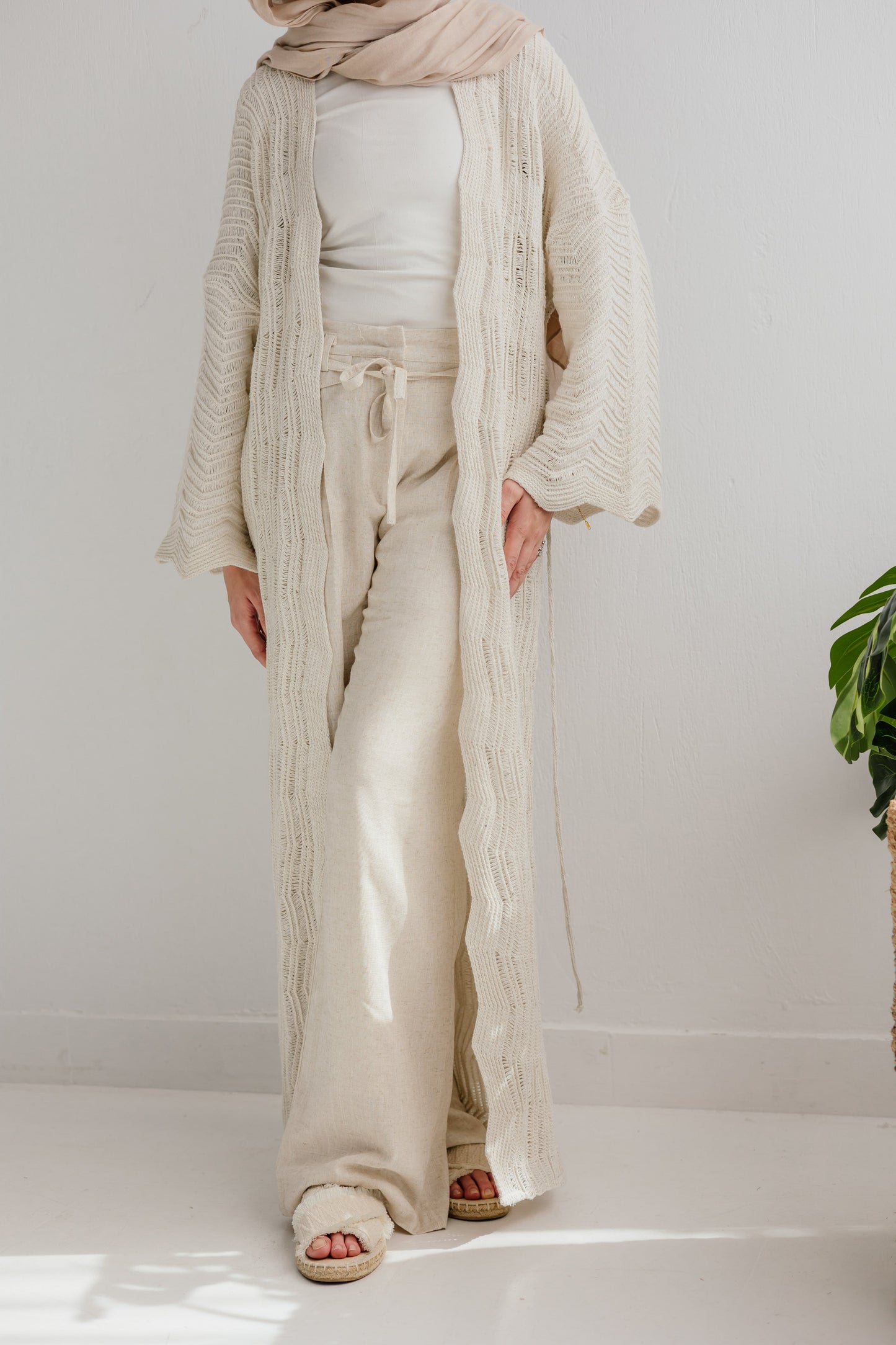 KnotWave Cardigan in Oat