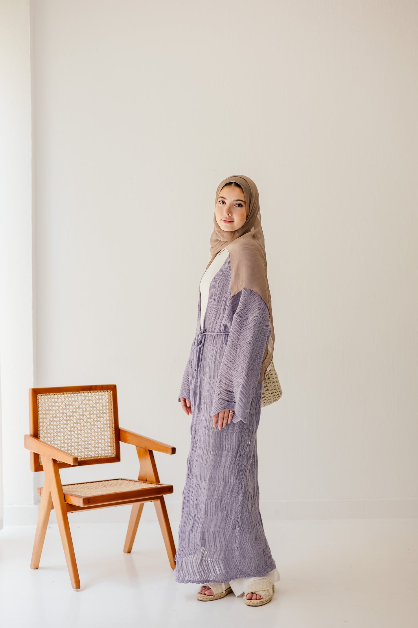 KnotWave Cardigan in Lavender