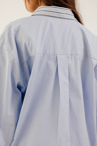Stripe & Stud Shirt in blue