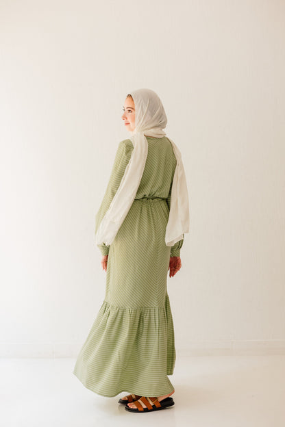 Coastal Breeze Dress in Pale Olive