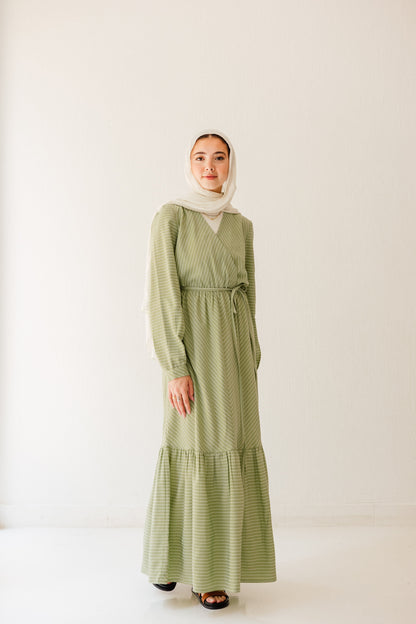 Coastal Breeze Dress in Pale Olive