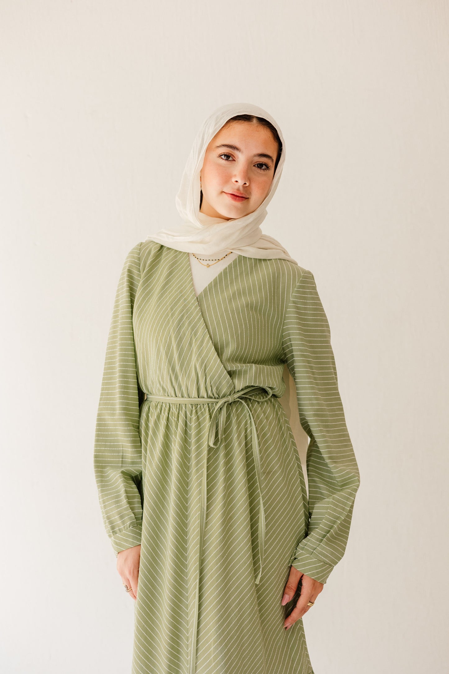 Coastal Breeze Dress in Pale Olive