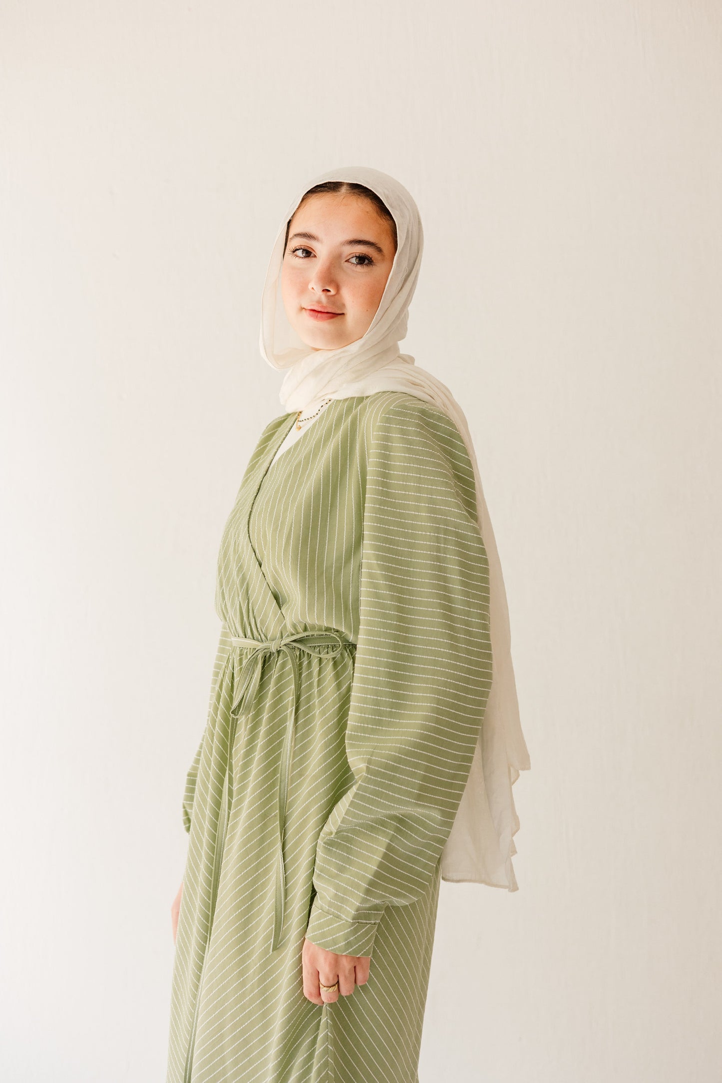 Coastal Breeze Dress in Pale Olive