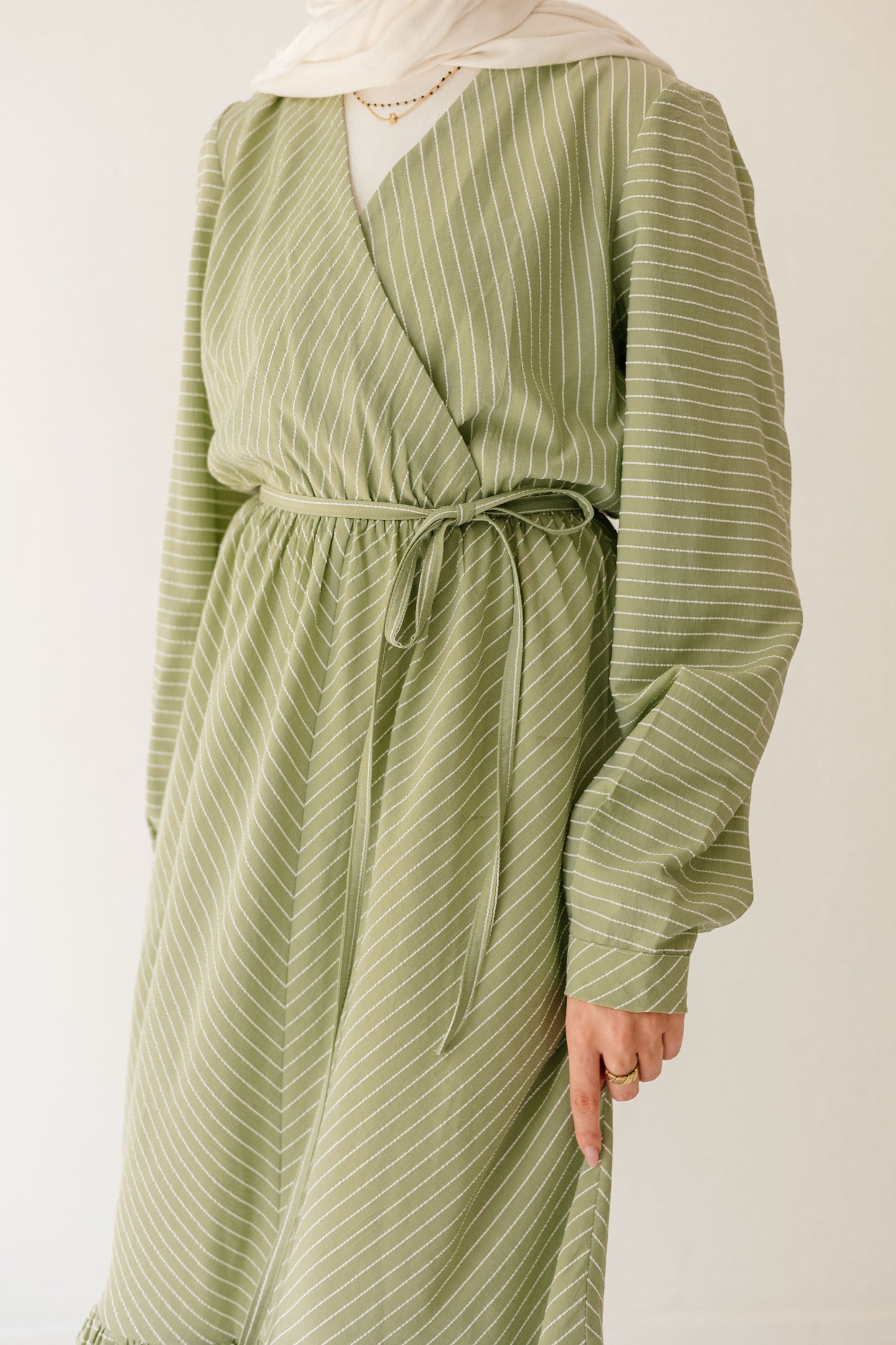 Coastal Breeze Dress in Pale Olive